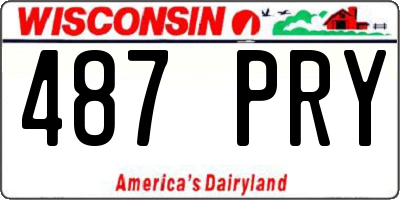 WI license plate 487PRY