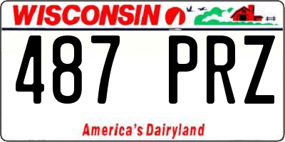 WI license plate 487PRZ