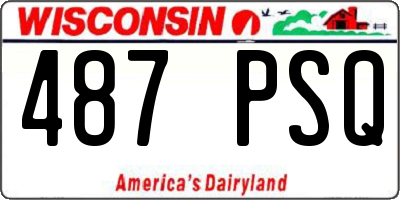WI license plate 487PSQ