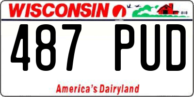 WI license plate 487PUD