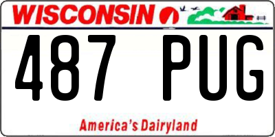 WI license plate 487PUG