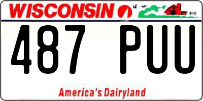 WI license plate 487PUU