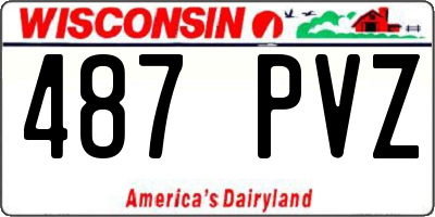 WI license plate 487PVZ