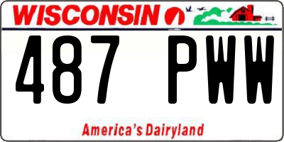 WI license plate 487PWW