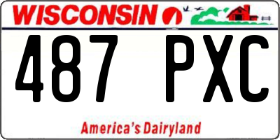 WI license plate 487PXC