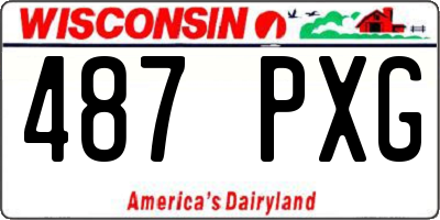 WI license plate 487PXG