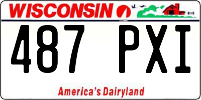 WI license plate 487PXI