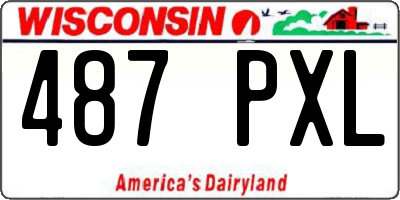 WI license plate 487PXL