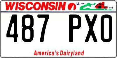 WI license plate 487PXO