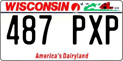 WI license plate 487PXP