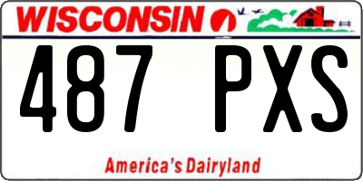 WI license plate 487PXS