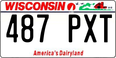 WI license plate 487PXT
