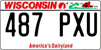 WI license plate 487PXU