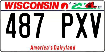 WI license plate 487PXV