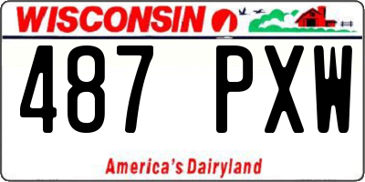 WI license plate 487PXW