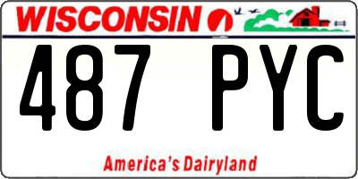 WI license plate 487PYC