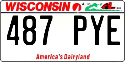WI license plate 487PYE