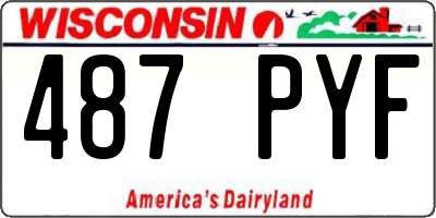 WI license plate 487PYF