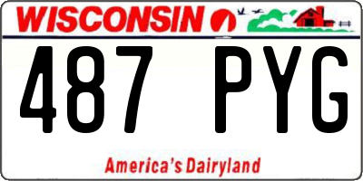 WI license plate 487PYG