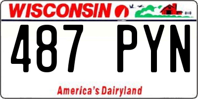 WI license plate 487PYN
