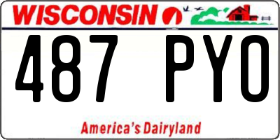 WI license plate 487PYO