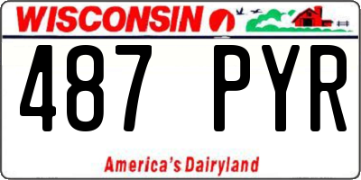 WI license plate 487PYR