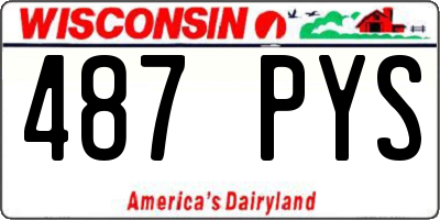 WI license plate 487PYS