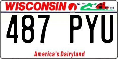 WI license plate 487PYU