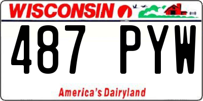 WI license plate 487PYW