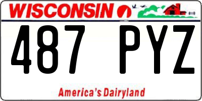 WI license plate 487PYZ