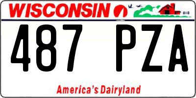 WI license plate 487PZA