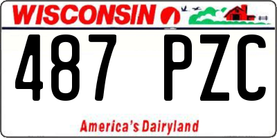 WI license plate 487PZC