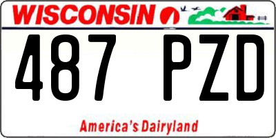 WI license plate 487PZD