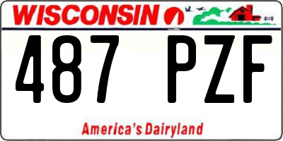 WI license plate 487PZF