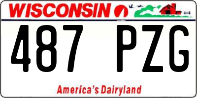 WI license plate 487PZG