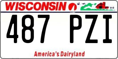 WI license plate 487PZI