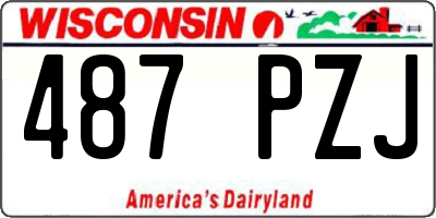 WI license plate 487PZJ