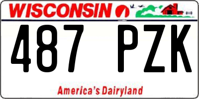 WI license plate 487PZK