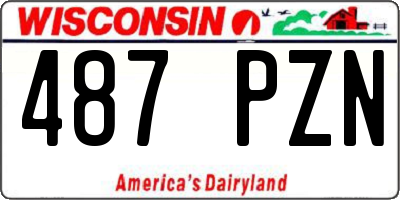 WI license plate 487PZN