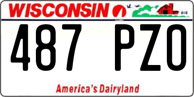 WI license plate 487PZO