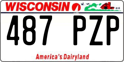 WI license plate 487PZP