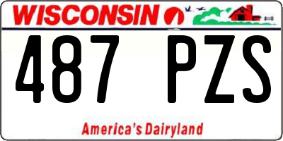 WI license plate 487PZS