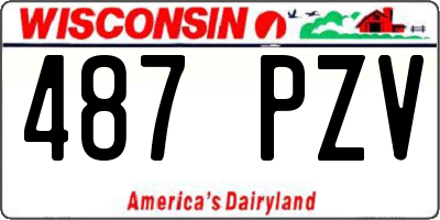 WI license plate 487PZV