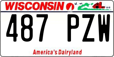 WI license plate 487PZW