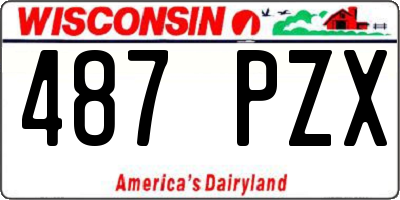 WI license plate 487PZX
