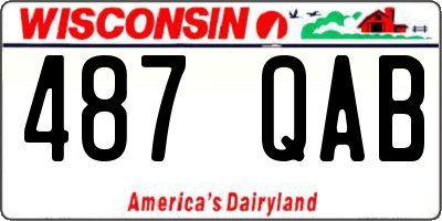 WI license plate 487QAB
