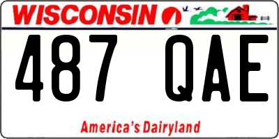 WI license plate 487QAE