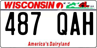 WI license plate 487QAH
