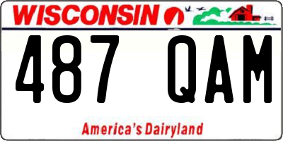 WI license plate 487QAM