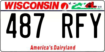 WI license plate 487RFY